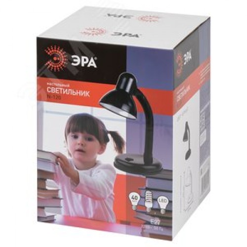 Светильник настольный черный N-120-E27-40W-BK