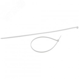 Стяжка кабельная нейлоновая (хомут) 4.8 х 400 мм белая (100 шт/уп) NO-225-161