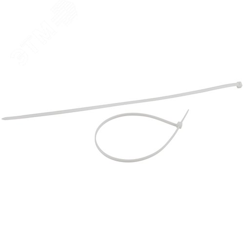 Стяжка кабельная нейлоновая (хомут) 4.8 х 400 мм белая (100 шт/уп) NO-225-161