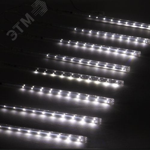 Гирлянда LED Сосульки 2,1м холодный свет, 7V, IP44 (трансформатор в комплекте)