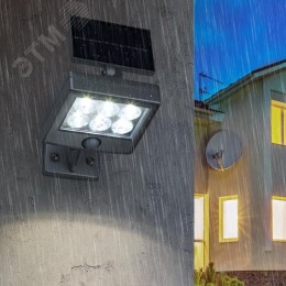 Прожектор с датчиком движения, на солнечной батарее, 6LED, 150 lm ERAFS048-08