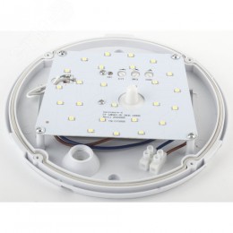 Светильник ДБП-8W 4000К 640Лм SPB-1-08-MWS (W) IP54 круглый 180х75 белый с настраиваемым датчиком движения