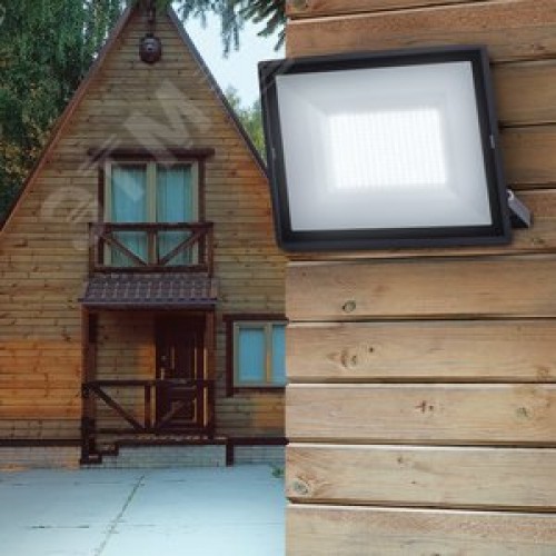 Прожектор светодиодный ДО-200 Вт 6500К 20000 Лм IP65 черный 200w холодный 200-240В LPR-023-0-65K-200