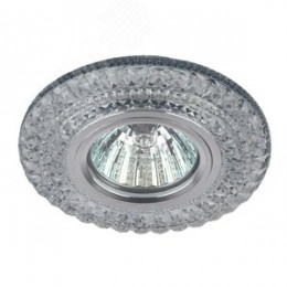 Светильник точечный DK LD3 SL/RGB декор cо светодиодной подсветкой (мультиколор), прозрачный