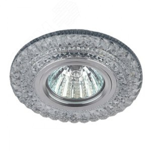 Светильник точечный DK LD3 SL/RGB декор cо светодиодной подсветкой (мультиколор), прозрачный