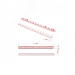 Светильник светодиодный линейный IP65 36Вт 3420Лм 6500К 1200мм мат SPP-201-0-65K-036