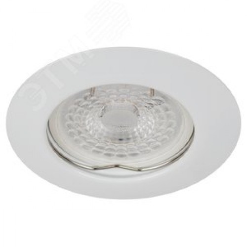 Светильник штампованный MR16,12V/220V, 50W белый ST3 WH