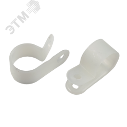Скоба кабельная нейлоновая под винт 5 мм NO-225-262 белая 50 шт