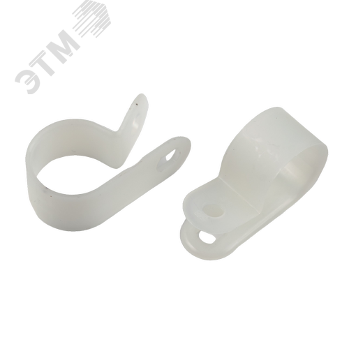 Скоба кабельная нейлоновая под винт 5 мм NO-225-289 белая 10 шт