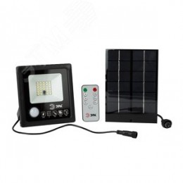 Прожектор светодиодный уличный на солнечных батареях 20W 350 lm 5000K с датчиком движения ПДУ IP65