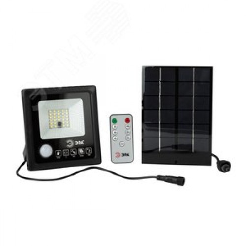 Прожектор светодиодный уличный на солнечных батареях 20W 350 lm 5000K с датчиком движения ПДУ IP65