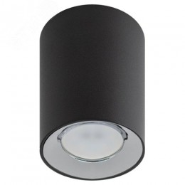 Подсветка накладной, GU10, D80х100мм, черный/хром (50/900)