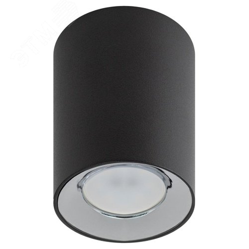 Подсветка накладной, GU10, D80х100мм, черный/хром (50/900)