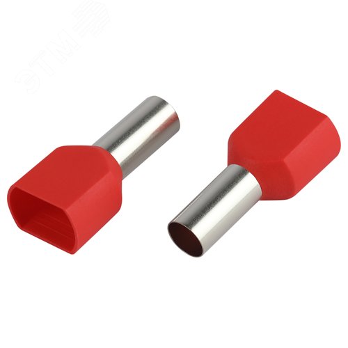 Наконечник-гильза с изолированным фланцем (упаковка 50 шт.) NO-225-107 (двойной) НШвИ(2) 10,0-14