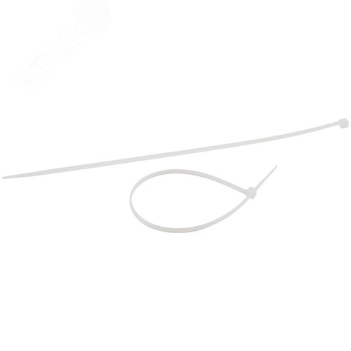 Стяжка кабельная нейлоновая (хомут) 3.6 х 250 мм белая (100 шт/уп) Simple NO-224-191