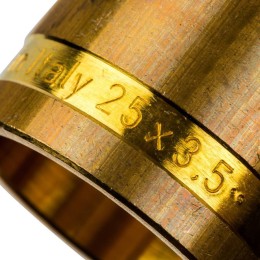 Гильза 25 аксиальная монтажная, латунная