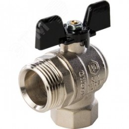 Кран шаровой со сгоном угловой 3/4' ВН ручка бабочка
