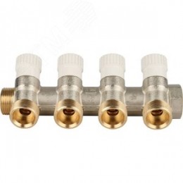 Коллектор распределительный 3/4', 4 отвода 3/4'ЕК