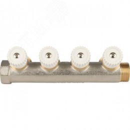 Коллектор распределительный 3/4', 4 отвода 3/4'ЕК