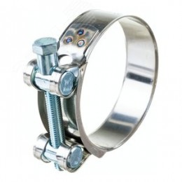 Хомут ленточный с болтом 32-35 W1 оцинкованная сталь 2.1 32-35/18 ГОСТ 28191-89