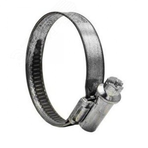 Хомут червячный 25-40/9 W1 оцинкованная сталь 1Л 25-40-7 ГОСТ 28191-89
