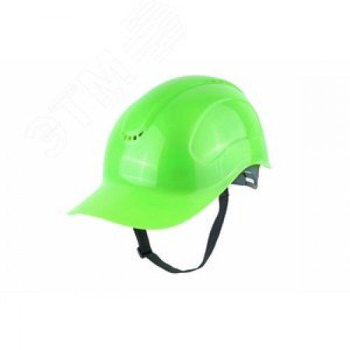 Каскетка защитная Абсолют сигнально-зеленая (ремень с креплением в 2-х точках)