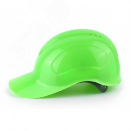 Каскетка защитная Абсолют сигнально-зеленая (ремень с креплением в 2-х точках)