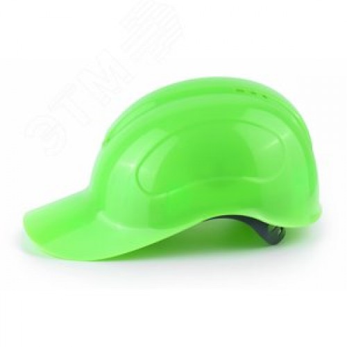 Каскетка защитная Абсолют сигнально-зеленая (ремень с креплением в 2-х точках)