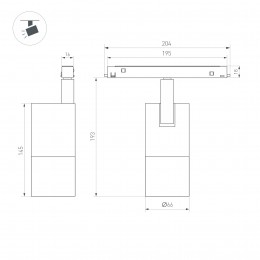 Блок питания ARV-DR60-12 (12V, 5A, 60W) ( IP20 DIN-рейка)