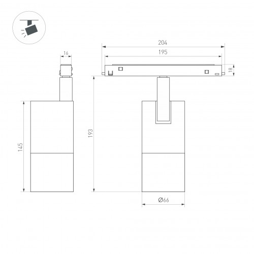 Блок питания ARV-DR60-12 (12V, 5A, 60W) ( IP20 DIN-рейка)