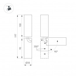 Блок питания ARV-DR60-24 (24V, 2.5A, 60W) (ARL, IP20 DIN-рейка)