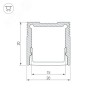 Профиль SL-SLIM20-H20-2000 ANOD (ARL, Алюминий)