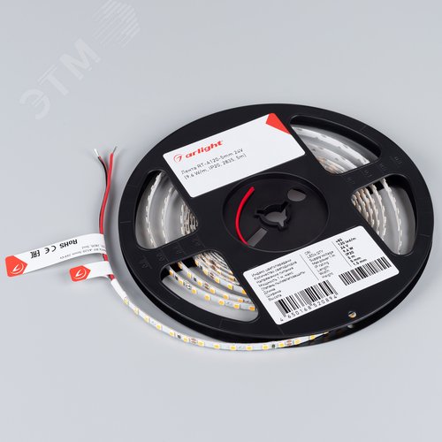 Лента светодиодная 9.6 Вт/м 24В 4000K IP20 120LED/м RT-A120-5mm SMD 2835 5 м