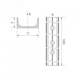 Блок питания ARV-DR60-24 (24V, 2.5A, 60W) (ARL, IP20 DIN-рейка)
