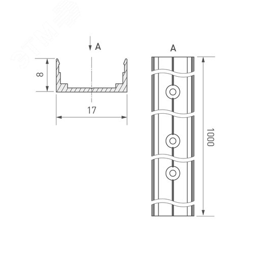 Блок питания ARV-DR60-24 (24V, 2.5A, 60W) (ARL, IP20 DIN-рейка)