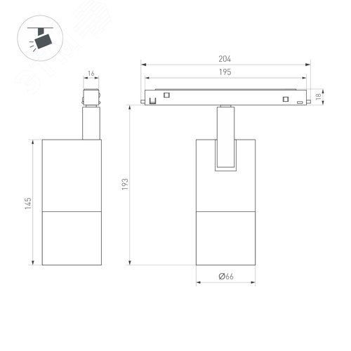 Блок питания ARV-DR60-24 (24V, 2.5A, 60W) (ARL, IP20 DIN-рейка)