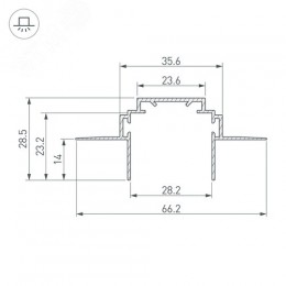 Блок питания ARV-DR30-24 (24V, 1.25A, 30W) (ARL, IP20 DIN-рейка)