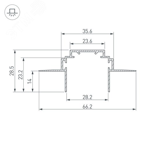 Блок питания ARV-DR30-24 (24V, 1.25A, 30W) (ARL, IP20 DIN-рейка)