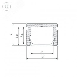 Профиль PIK-1007-2000 ANOD (ARL, Алюминий)