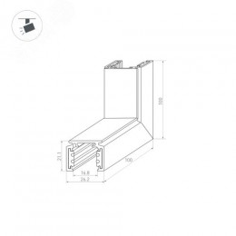 Блок питания ARS-35-24 (24V, 1.5A, 35W) (ARL, IP20 Сетка, 2 года)