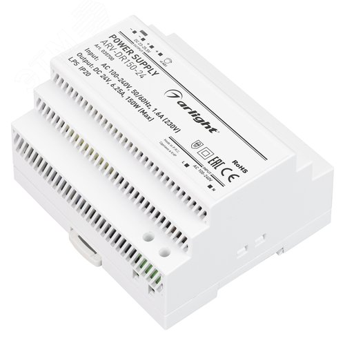 Блок питания ARV-DR150-24 (24V, 6.25A, 150W) ( IP20 DIN-рейка)