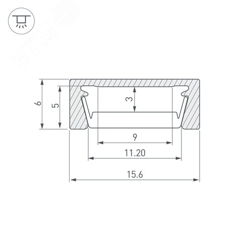 Профиль MIC-M-2000 ANOD (Алюминий)