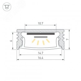 Профиль SL-SLIM-H7-2000 ANOD (ARL, Алюминий)