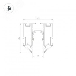 Блок питания ARV-DR60-24 (24V, 2.5A, 60W) (ARL, IP20 DIN-рейка)