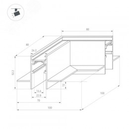 Блок питания ARS-75-24-FA (24V, 3.2A, 77W) (ARL, IP20 Сетка, 3 года)