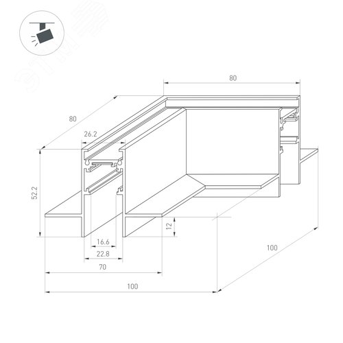 Блок питания ARS-75-24-FA (24V, 3.2A, 77W) (ARL, IP20 Сетка, 3 года)