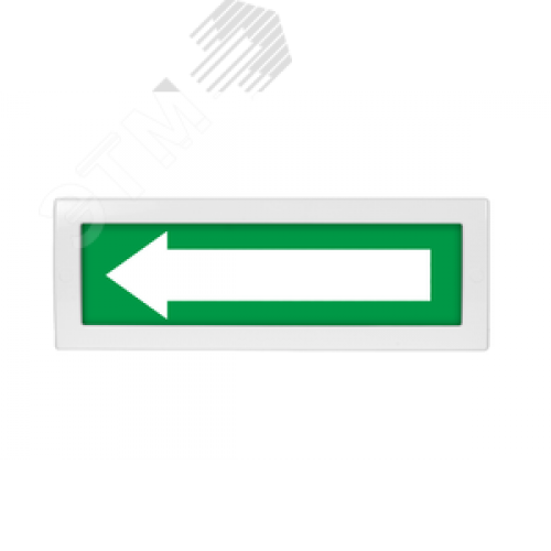 Оповещатель световой Молния-24 Стрелка влево зеленый фон