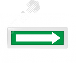 Оповещатель световой Молния-24 Стрелка вправо зеленый фон