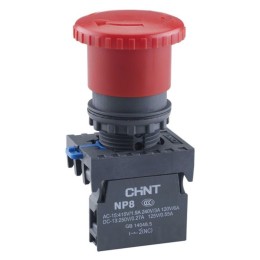 Кнопка Грибок  40мм NP8-01ZS/14 с фиксацией, красная, 1НЗ, IP65 (R)