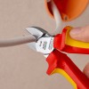 Бокорезы VDE 1000V резка - мягкая проволока 4мм проволока средней твердости 3мм твердая проволока 2мм L=160мм 62HRC диэлкектрические хромированные двухкомпонентные рукоятки